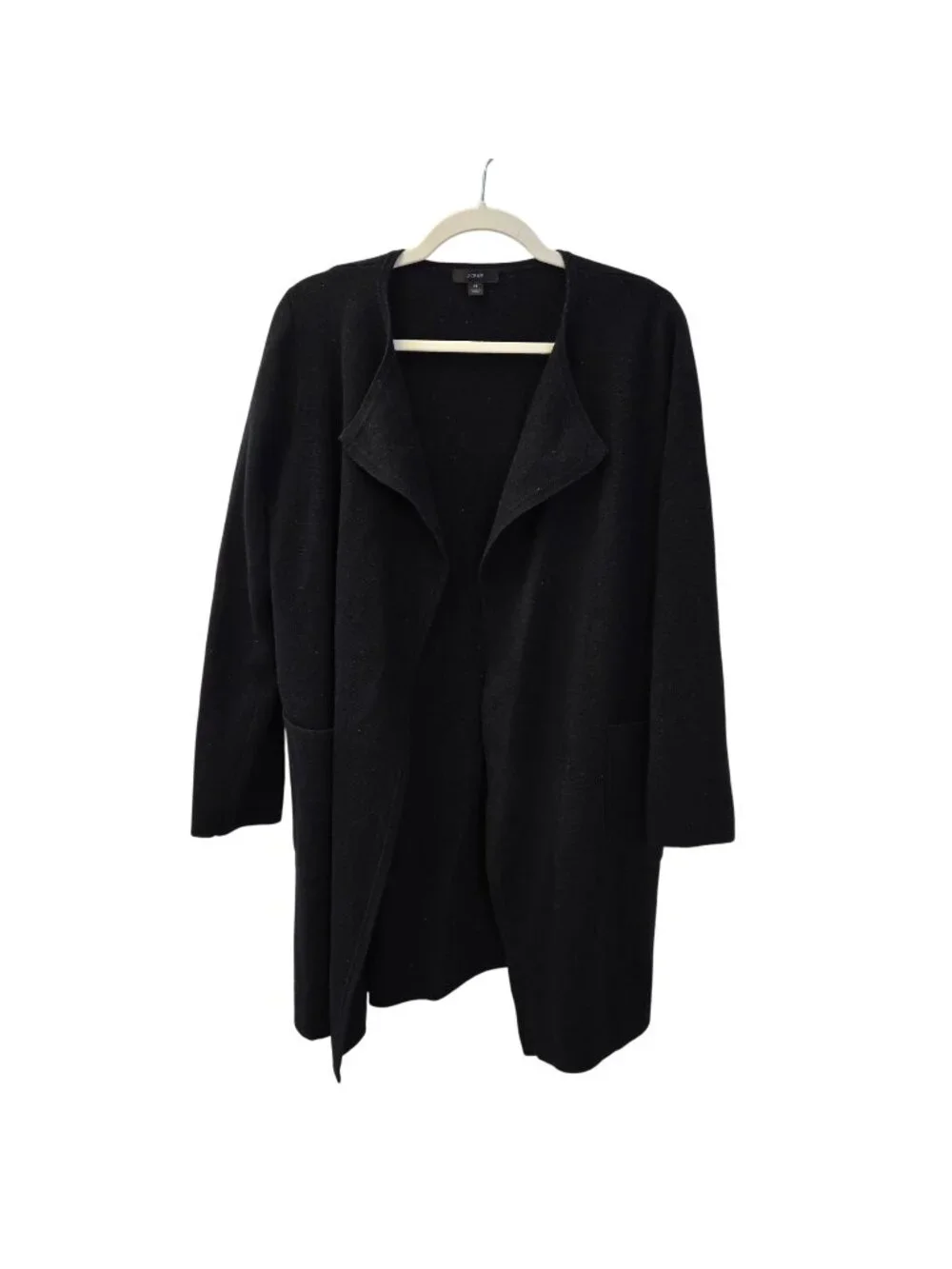 J. Crew Wool Blend Open Cardigan Longline Sweater Size Medium